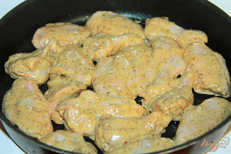 Фото приготовление рецепта: Куриные крылышки в маринаде с аджикой шаг №4