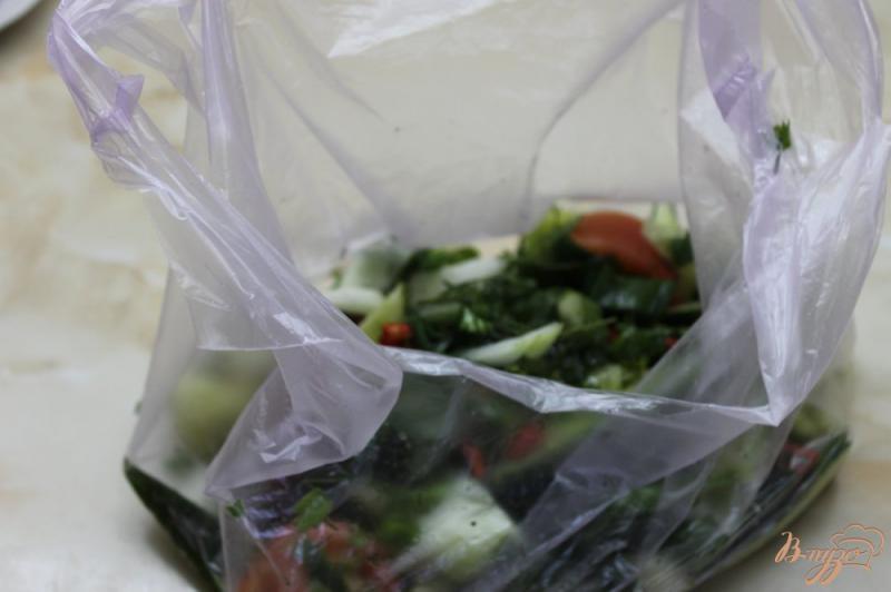 Фото приготовление рецепта: Быстрые маринованные овощи с перцем чили шаг №9
