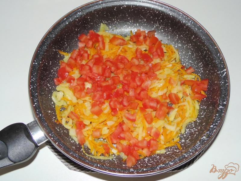 Фото приготовление рецепта: Паста из твердых сортов с фасолью и овощами шаг №4