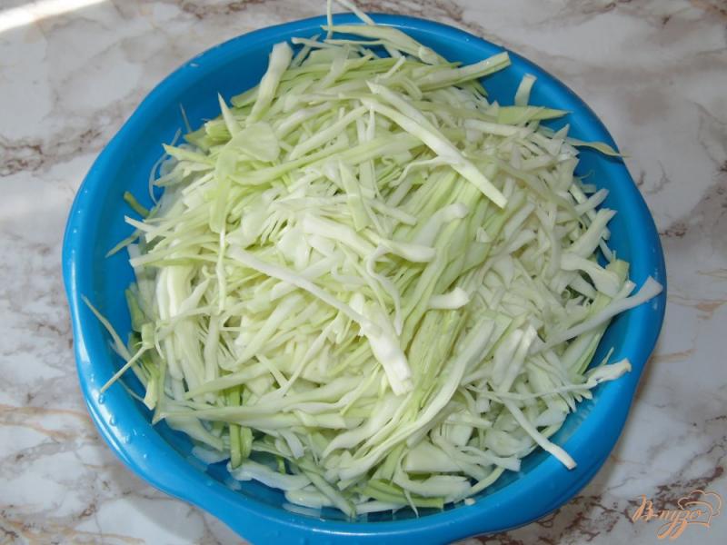 Фото приготовление рецепта: Тушеная капуста с помидорами и белой фасолью шаг №2