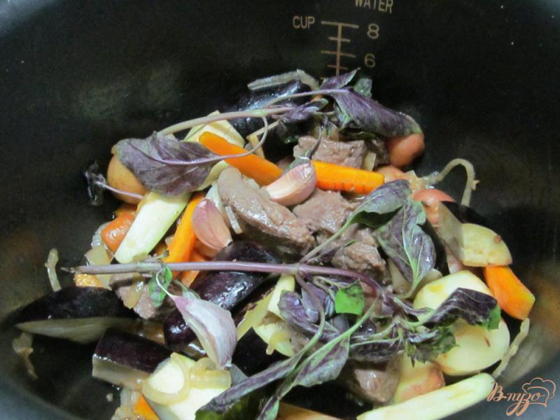 Фото приготовление рецепта: Овощное рагу с бараниной в мультиварке шаг №6