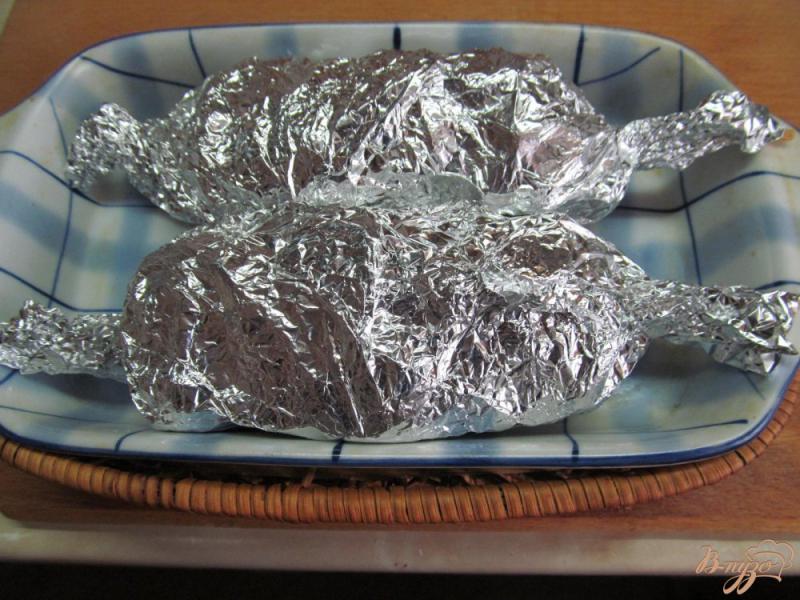 Фото приготовление рецепта: Картофельный шашлык с салом шаг №4