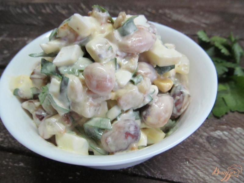 Фото приготовление рецепта: Салат из фасоли с баклажаном шаг №5