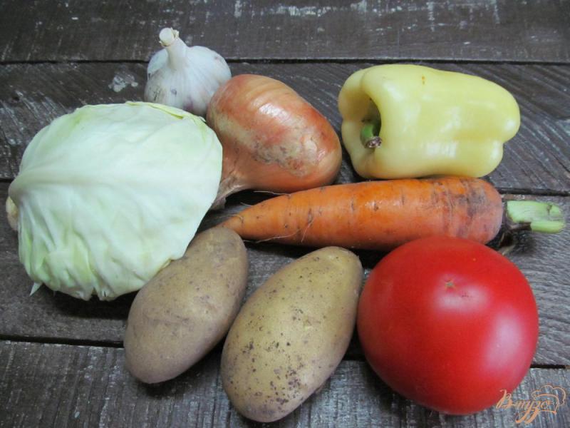 Фото приготовление рецепта: Слоенный овощной суп шаг №1