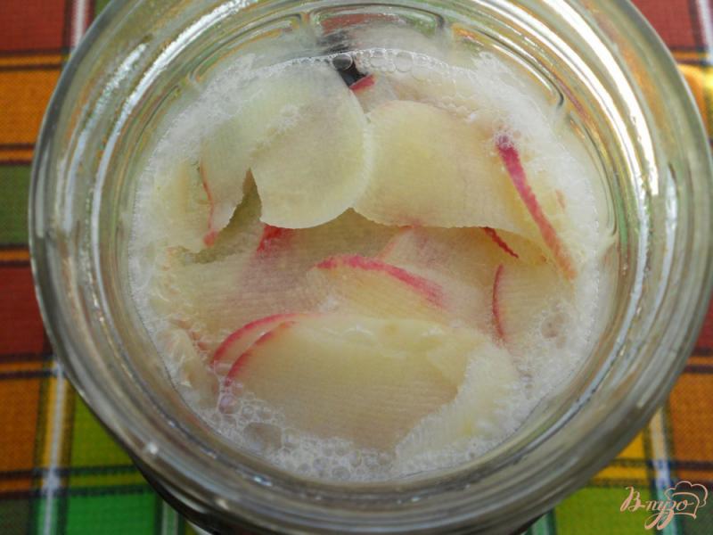 Фото приготовление рецепта: Напиток из базилика, с яблоками, лимоном и мятой шаг №4