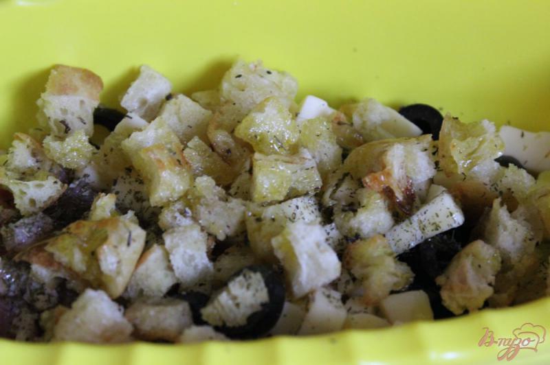 Фото приготовление рецепта: Паприка фаршированная беконом, моцареллой и маслинами шаг №10