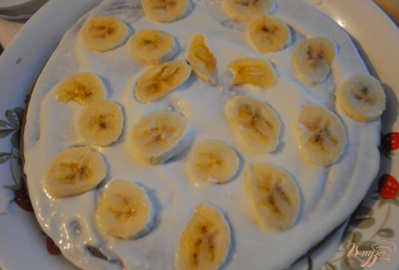 Фото приготовление рецепта: Торт с бананами и творожным кремом шаг №3