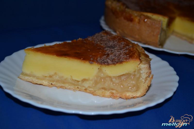 Фото приготовление рецепта: Пирог с творогом и лимоном шаг №8
