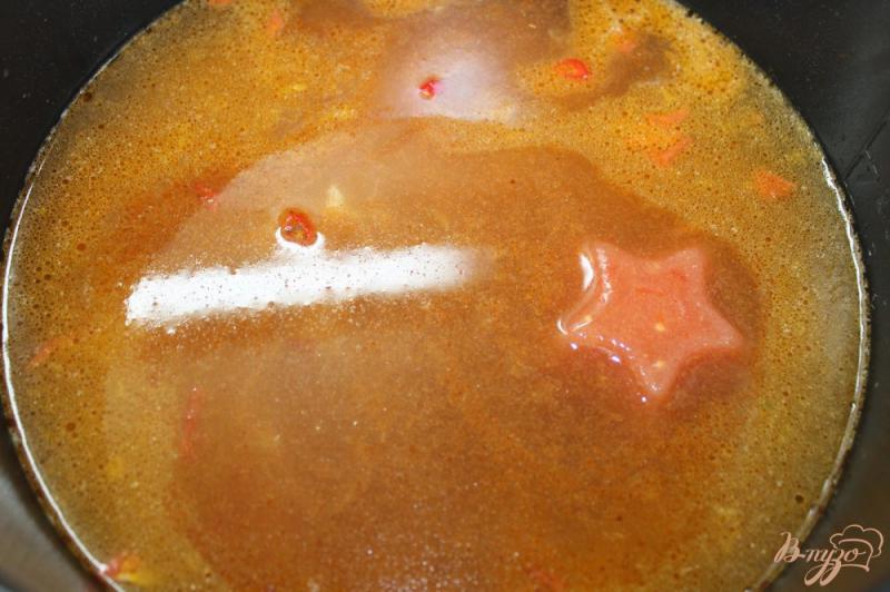 Фото приготовление рецепта: Куриный суп Харчо в мультиварке шаг №5