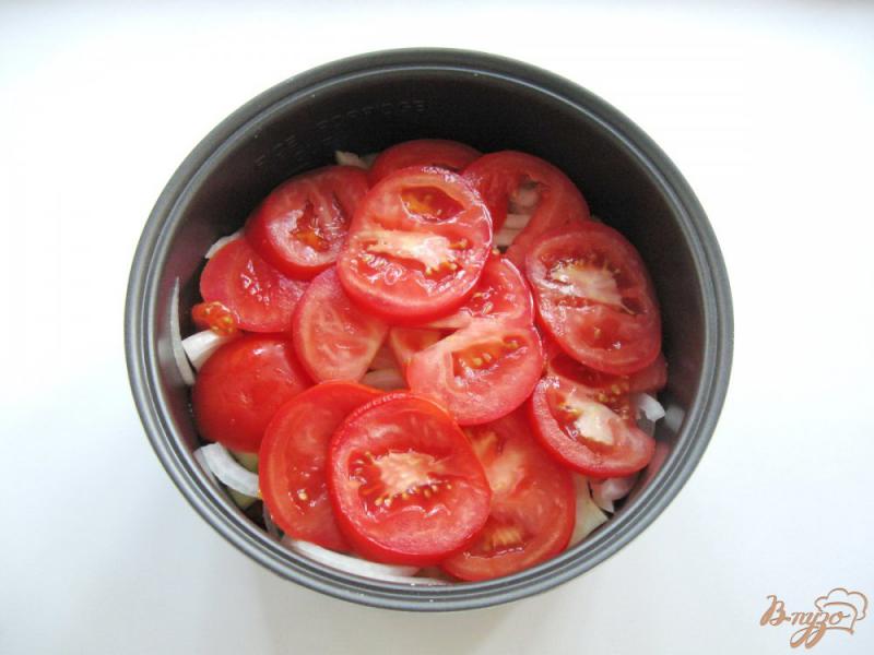 Фото приготовление рецепта: Тушеные овощи с сосисками в мультиварке шаг №7
