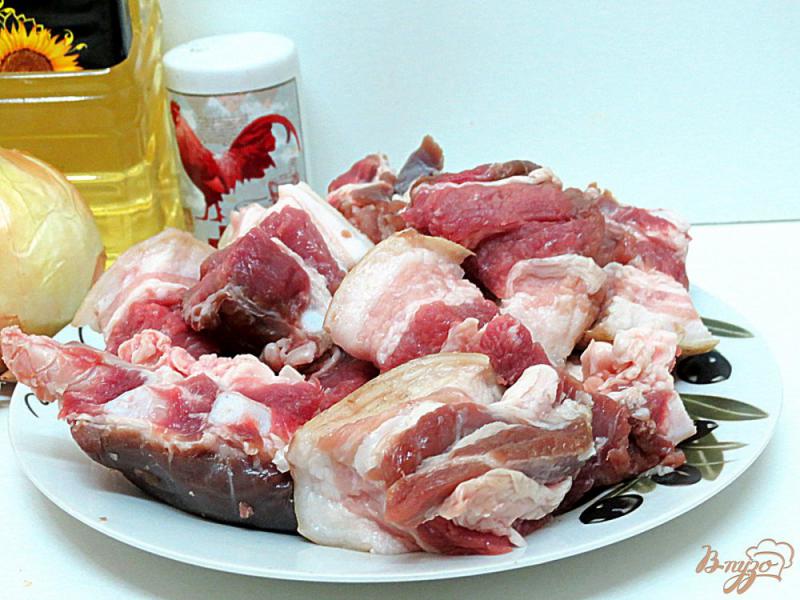 Фото приготовление рецепта: Жаркое со свиной грудинкой шаг №2