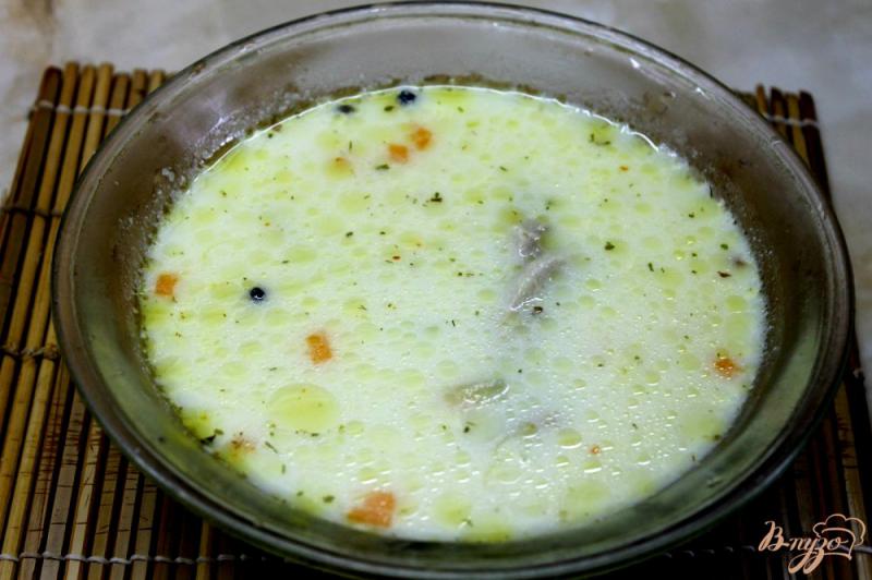 Фото приготовление рецепта: Сливочный куриный суп с летними овощами шаг №6
