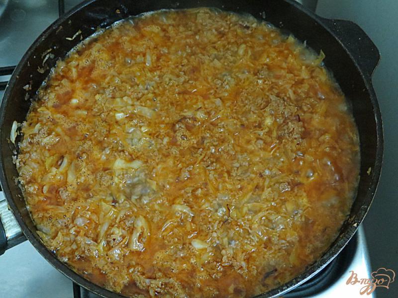 Фото приготовление рецепта: Рис с капустой и фаршем шаг №9