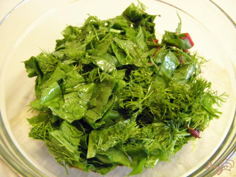 Фото приготовление рецепта: Салат из зелени шаг №4