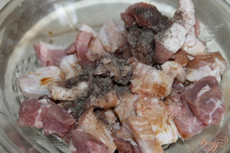 Фото приготовление рецепта: Шаурма со свининой и солеными огурцами шаг №2