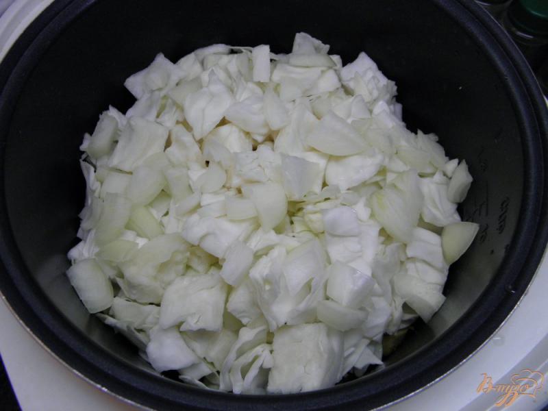 Фото приготовление рецепта: Овощное рагу с кабачком и баклажаном шаг №3