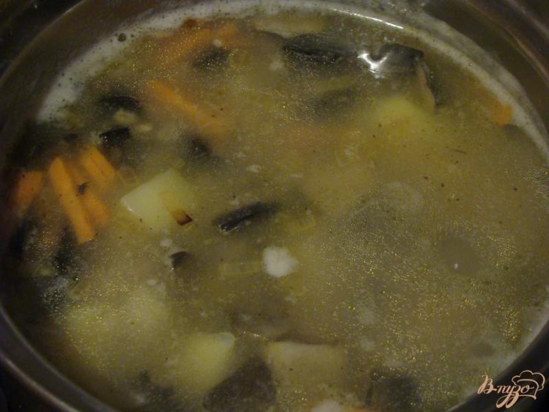 Фото приготовление рецепта: Перловый суп с грибами шаг №8