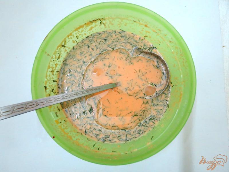 Фото приготовление рецепта: Блины морковно-укропные шаг №6