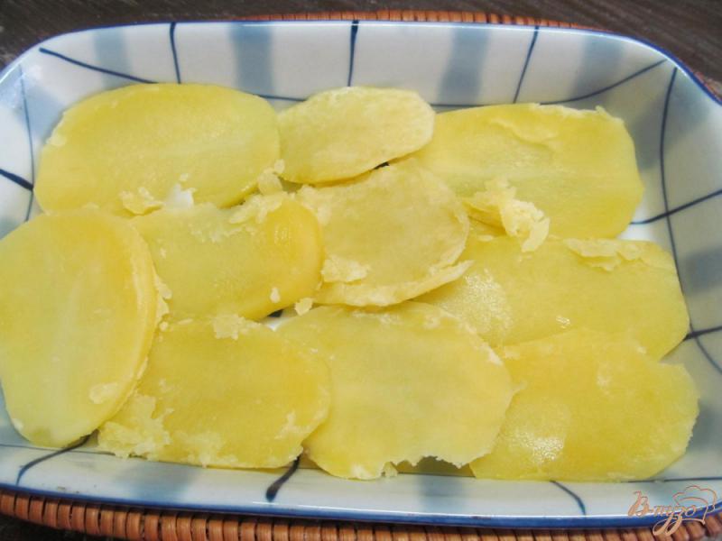 Фото приготовление рецепта: Запеканка из картофеля с фаршем и грибами шаг №4