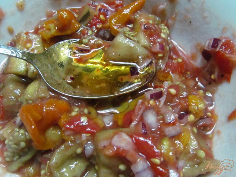 Фото приготовление рецепта: Одесский салат из баклажана с перцем шаг №6