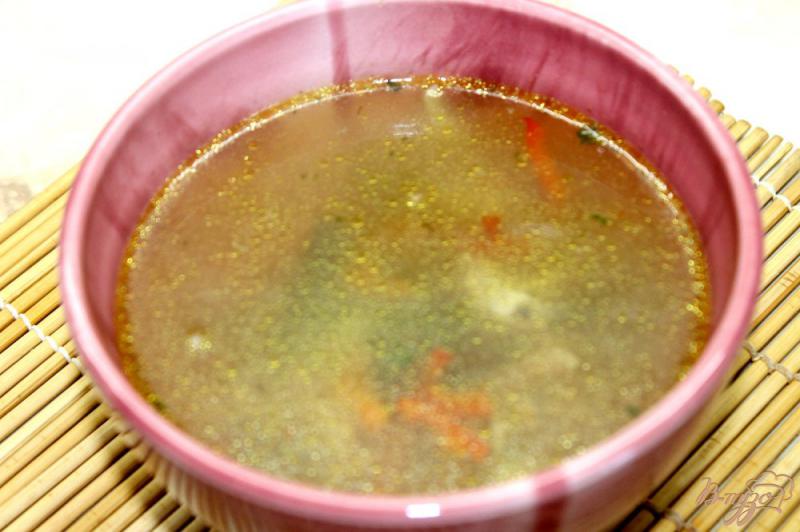 Фото приготовление рецепта: Куриный суп с домашней лапшой шаг №7