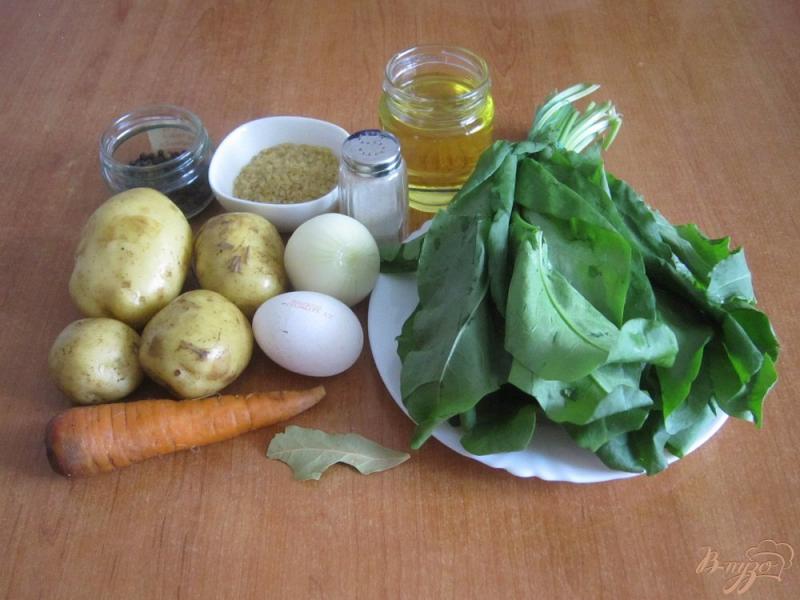 Фото приготовление рецепта: Зеленый борщ с булгуром шаг №1
