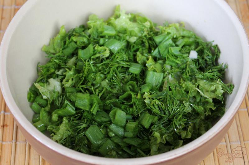 Фото приготовление рецепта: Салат из огурца и болгарского перца с семенами льна шаг №1