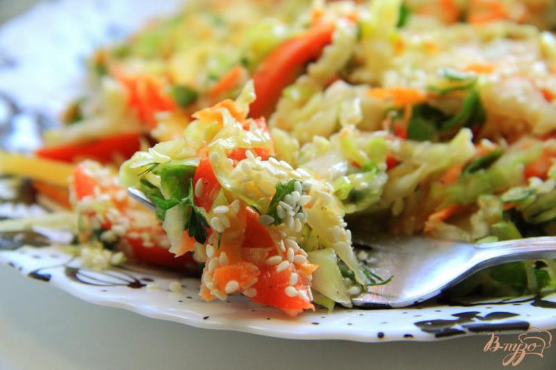 Фото приготовление рецепта: Витаминный салат из свежей капусты шаг №11