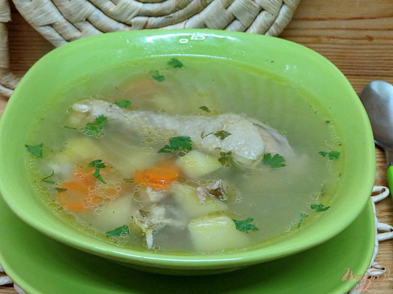 Фото приготовление рецепта: Суп картофельный, на курином бульоне шаг №9