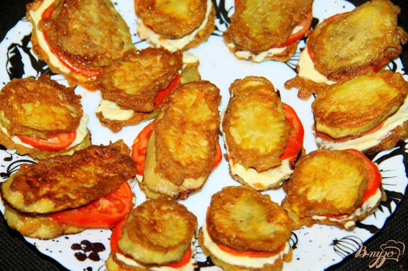 Фото приготовление рецепта: Закуска из баклажан с помидорами шаг №9