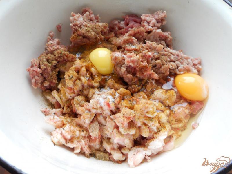 Фото приготовление рецепта: Мясная колбаса с паприкой и овсянкой шаг №3