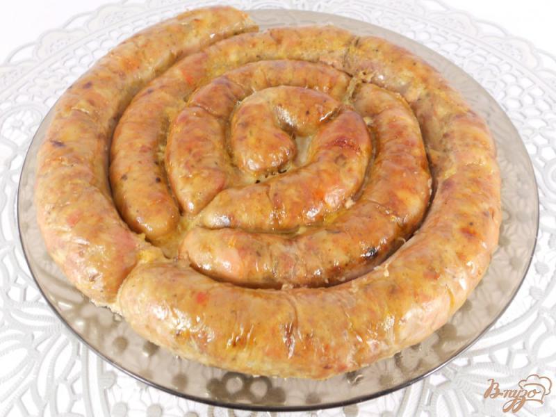 Фото приготовление рецепта: Мясная колбаса с паприкой и овсянкой шаг №7