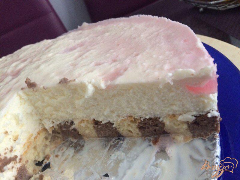 Фото приготовление рецепта: Творожный торт без выпечки шаг №10