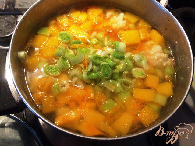 Фото приготовление рецепта: Овощной суп из кролика для деток шаг №6