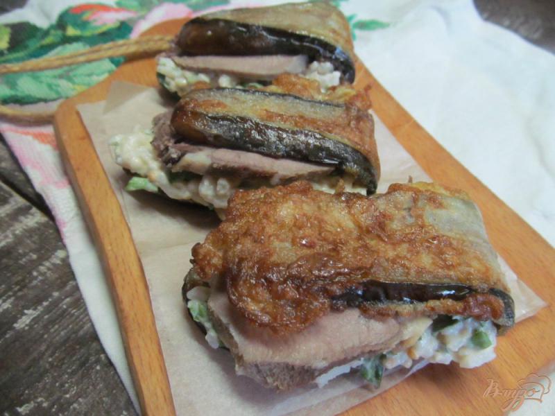 Фото приготовление рецепта: Сэндвич из баклажана шаг №6