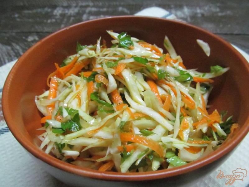 Фото приготовление рецепта: Коулслоу из капусты с морковью и зирой шаг №5