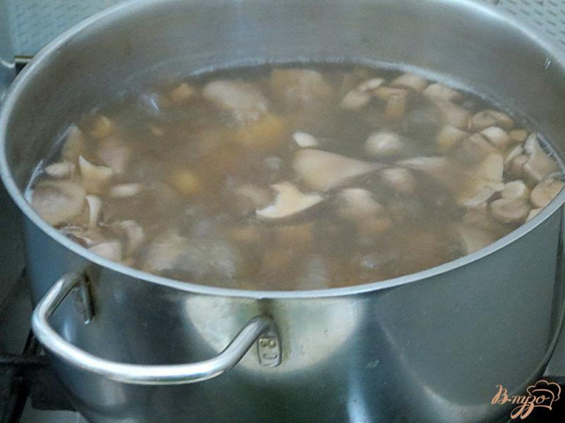 Фото приготовление рецепта: Суп с лесными вешенками и шпинатом. шаг №2