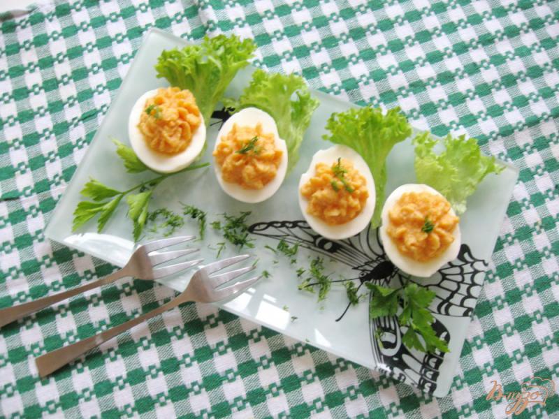 Фото приготовление рецепта: Яйца фаршированные тыквой шаг №7