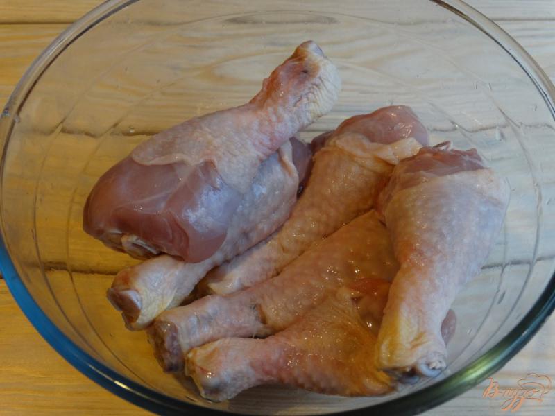 Фото приготовление рецепта: Куриные голени в горчично-чесночном маринаде шаг №1