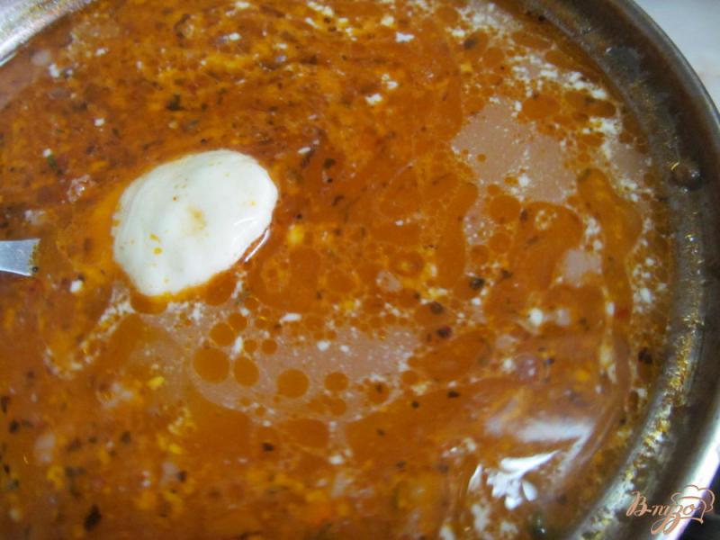 Фото приготовление рецепта: Томатный суп с чечевицей и фаршем шаг №7