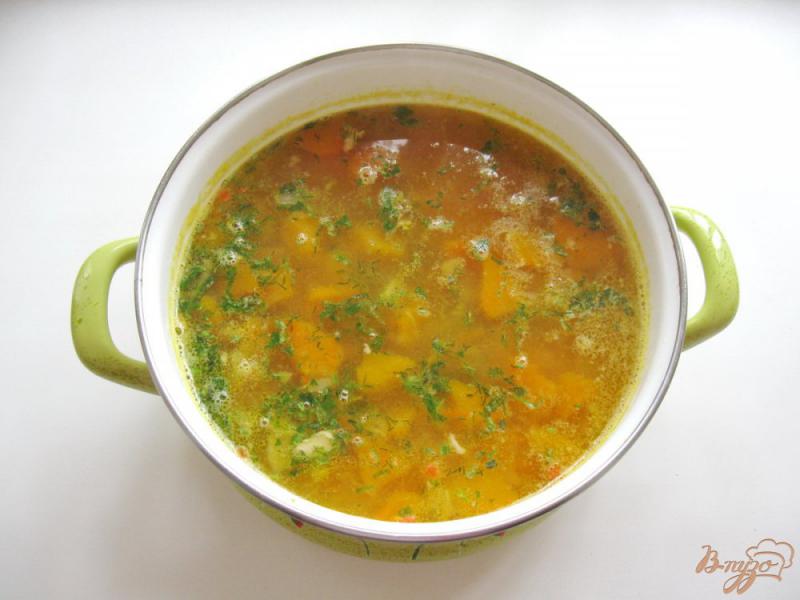 Фото приготовление рецепта: Гороховый суп с тыквой шаг №6