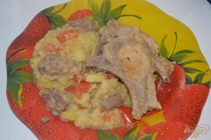 Фото приготовление рецепта: Рагу из цветной капусты со свининой и бараниной шаг №5