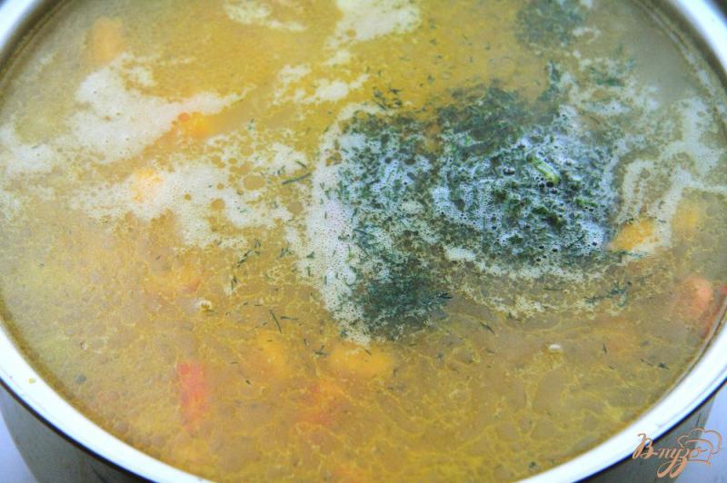 Фото приготовление рецепта: Тыквенный суп с пшеном шаг №10