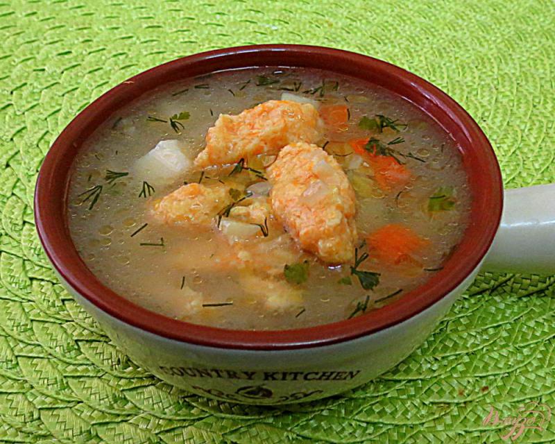Фото приготовление рецепта: Суп с галушками из тыквы шаг №8