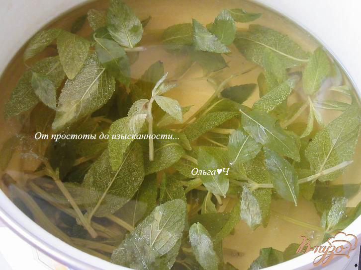 Фото приготовление рецепта: Мятный чай с лимонным соком шаг №2