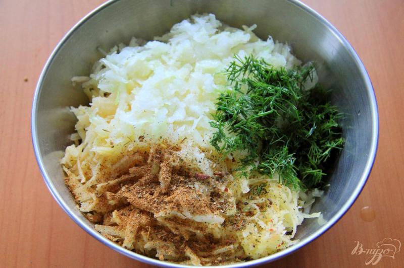 Фото приготовление рецепта: Ханум с мясным фаршем и картофелем шаг №7