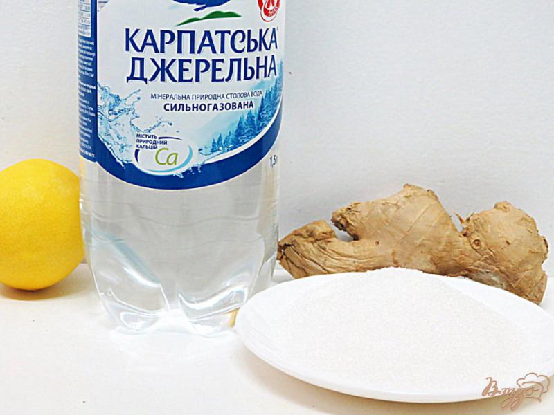 Фото приготовление рецепта: Имбирный напиток с лимоном шаг №1