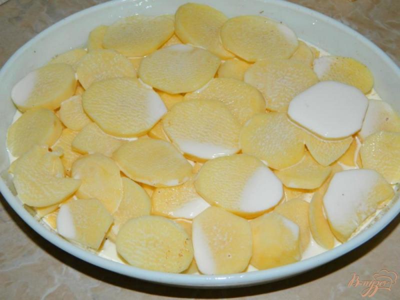Фото приготовление рецепта: Картофель, запеченый в сливках шаг №3