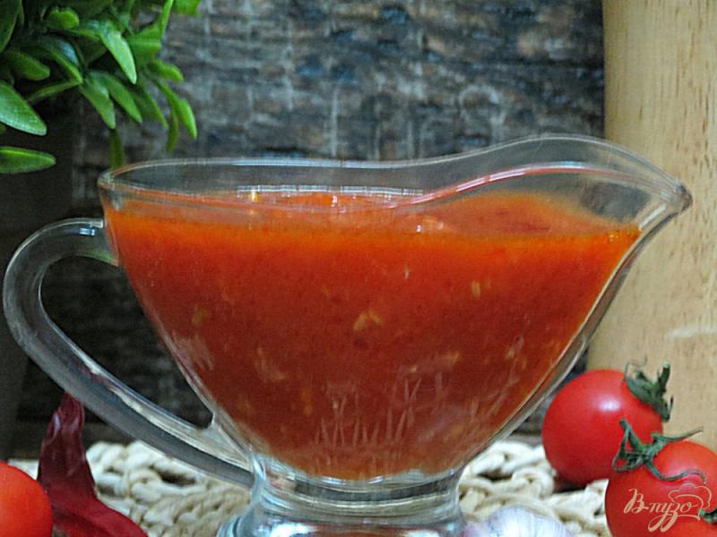 Фото приготовление рецепта: Острый томатно-чесночный соус шаг №9