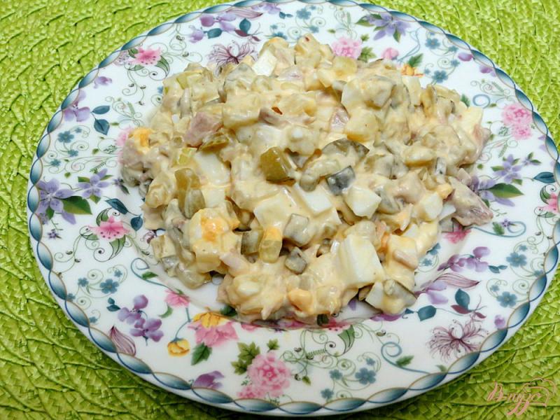 Фото приготовление рецепта: Картофельный салат с куриным мясом шаг №7